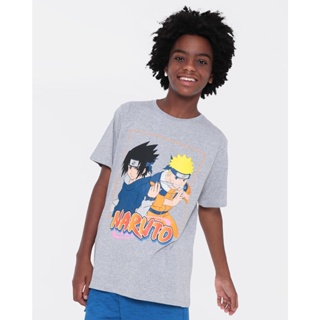 Camiseta Juvenil Estampa Naruto Mescla