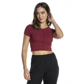 Blusa Feminina Canelada Polo Wear Vermelho Escuro