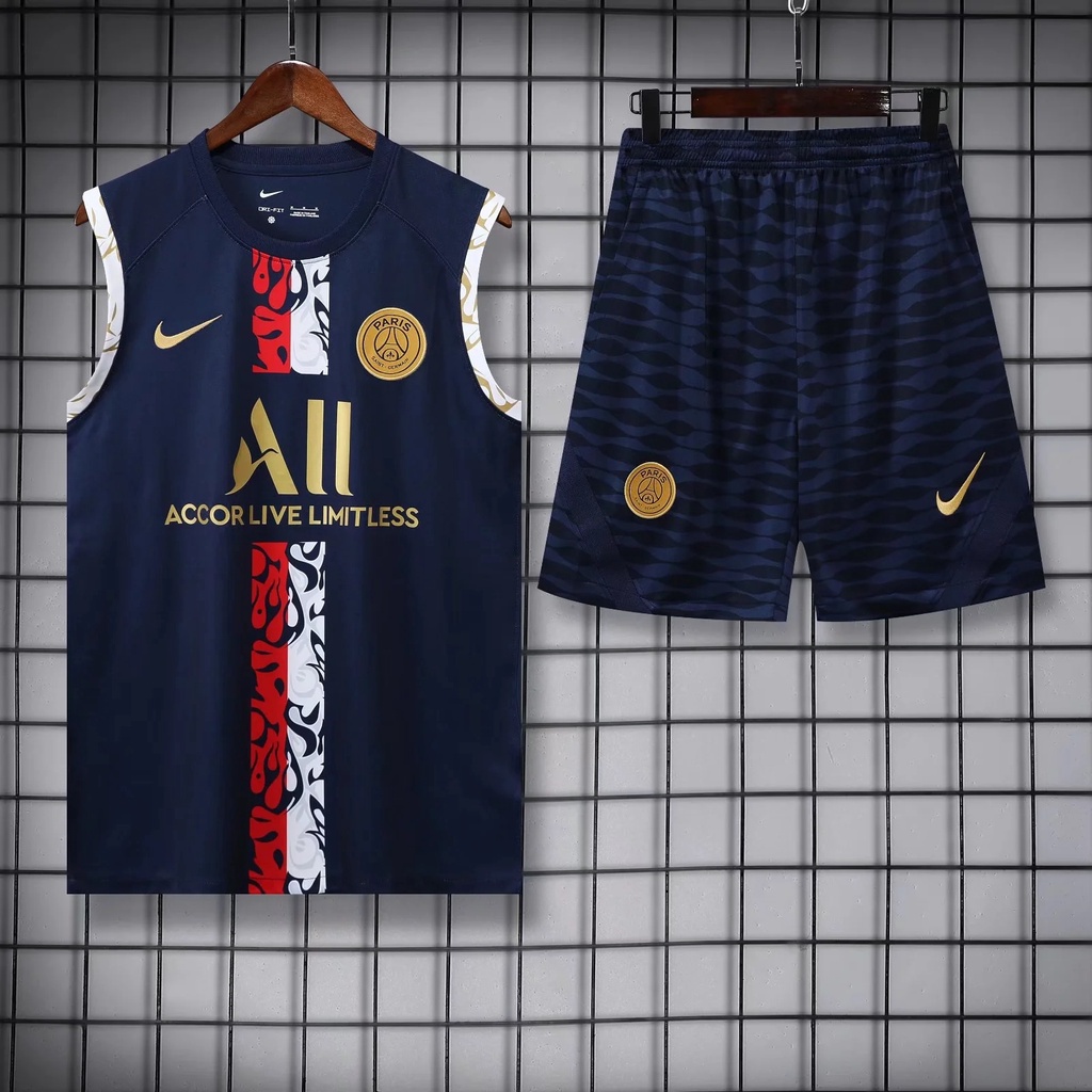 Team Camisa 2022/23PSG Shorts Manga Curta Azul, DVIU Zipper Pocket ...