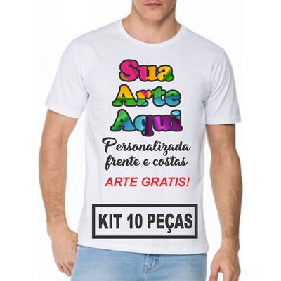 Kit 10 Camisetas Uniforme Foto Logo Da Empresa Frete Grátis - Kit