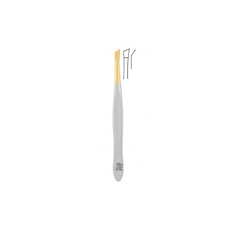 Pinça Profissional Solingen Canelada Banhada A Ouro 9Cm Modelo 2311.303