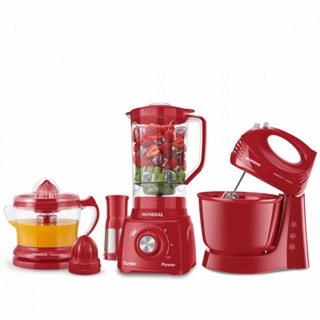 Kit Especial com Liquidificador Batedeira e Espremedor - KT-105-R - Mondial (110V)