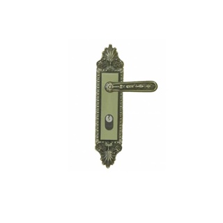 Fechadura externa Colonial de aço zamac 40mm 4600/100 bronze e preta Aliança