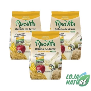 KIT 3 Unidades Bebida de Arroz em Pó Sem Glúten 300g - Risovita