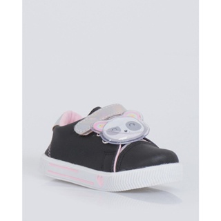 Tênis Bebê Casual Holográfico Panda Preto
