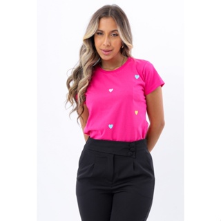 T-SHIRT PROFESSORA - ROSA PINK, Atacado Tshirt