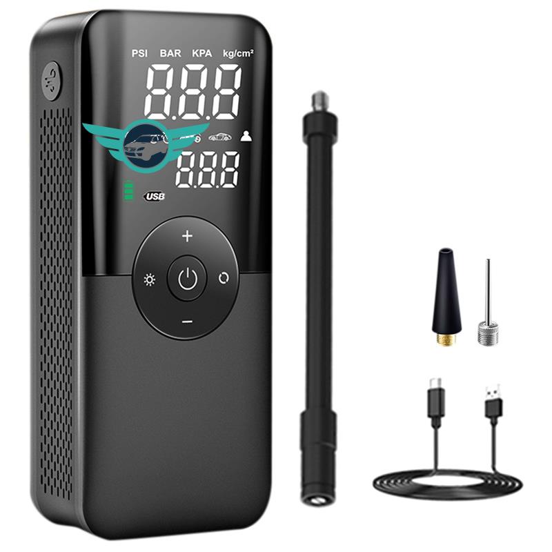 CARSUN Inflador De Pneus Com Bomba De Ar Recarregável Compressor Portátil Digital Sem Fio Para Bolas De Bicicleta