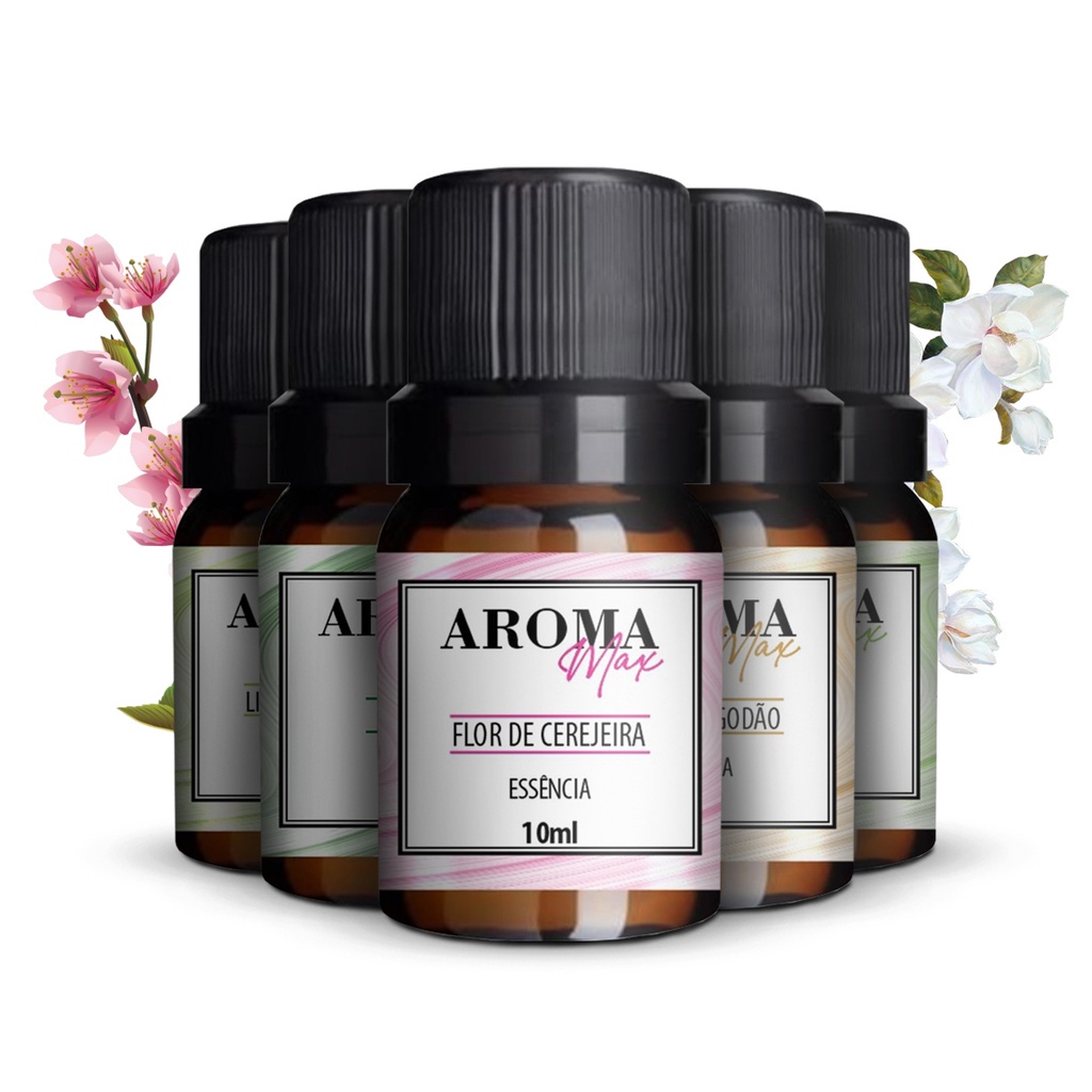 Essência Pura Super Concentrada 10ml para Umidificador Aromatizador Difusor Elétrico Ambientes e Sabonetes Diversos Aromas Premium