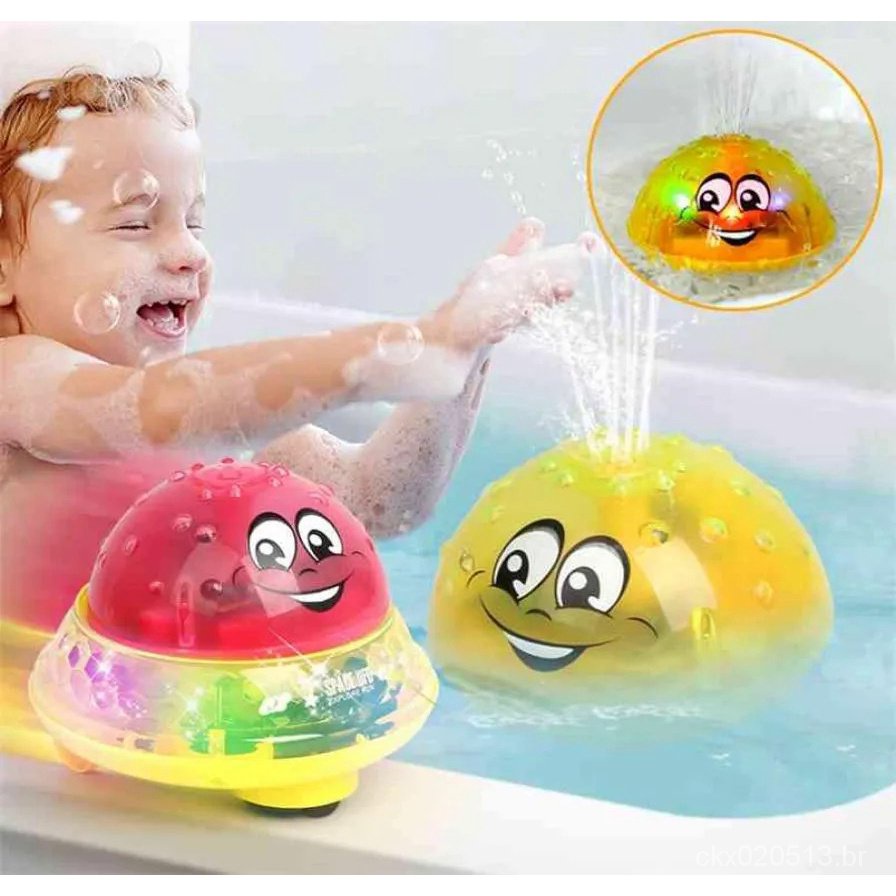 Engraçado infantil brinquedos de banho indução elétrica bebê bola sprinkler  com luz música crianças água jogar bola brinquedos de banho crianças  presentes - AliExpress