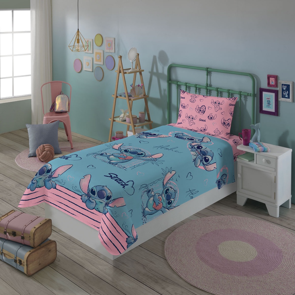 Jogo de Cama Stitch Infantil 2 Peças Lepper