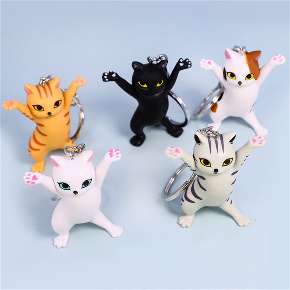 Desenho Animado Boneca Gatinho Pingente Chaveiros Porta-Chaves Decoração Pequenos Acessórios Para Mulheres Presentes Homens