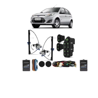 Kit Vidro Elétrico Fiesta 4 Portas Traseiro Sensorizado 2 Módulos