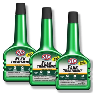 Aditivo Limpa Bicos Injetores para Motor FLEX TREATMENT 200ml STP 3 unidades