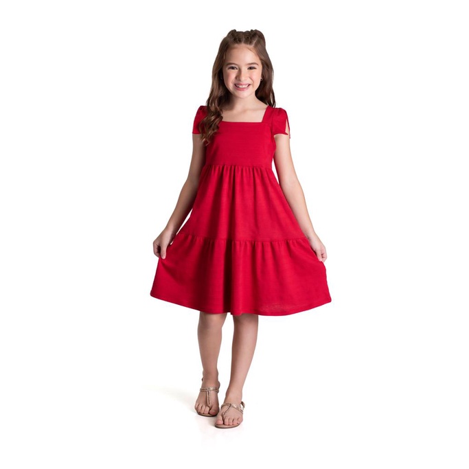 Vestido vermelho natal Menina a 12 anos Shopee Brasil