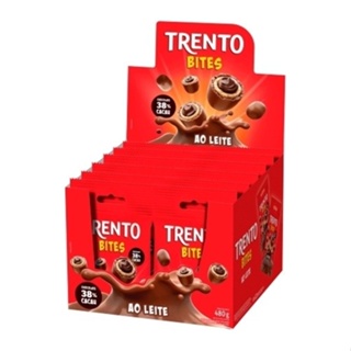 Chocolate Trento Bites Ao Leite Caixa 12 Unidades 40g