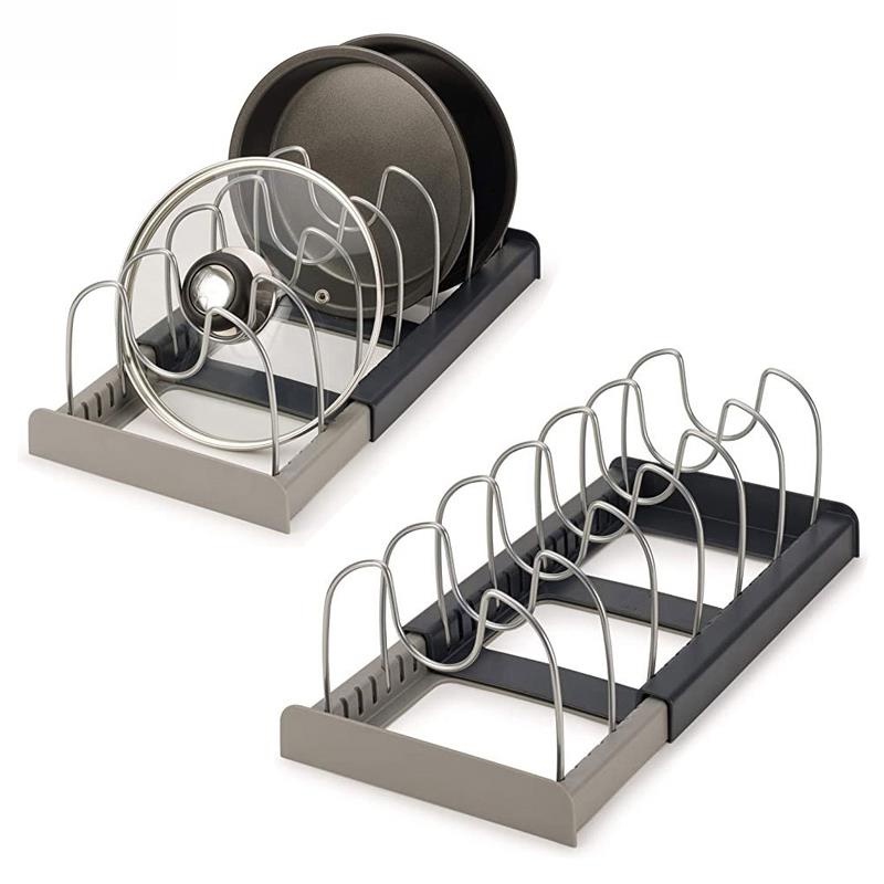 Suporte Organizador Expansível para Cozinha Escorredor de Pratos Porta Louças Panelas Tampas TINNY YOU