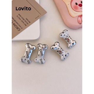 Lovito Grampos De Cabelo De Osso Lisos E Bonitos Em Bloco Colorido Para Mulheres LFA10039