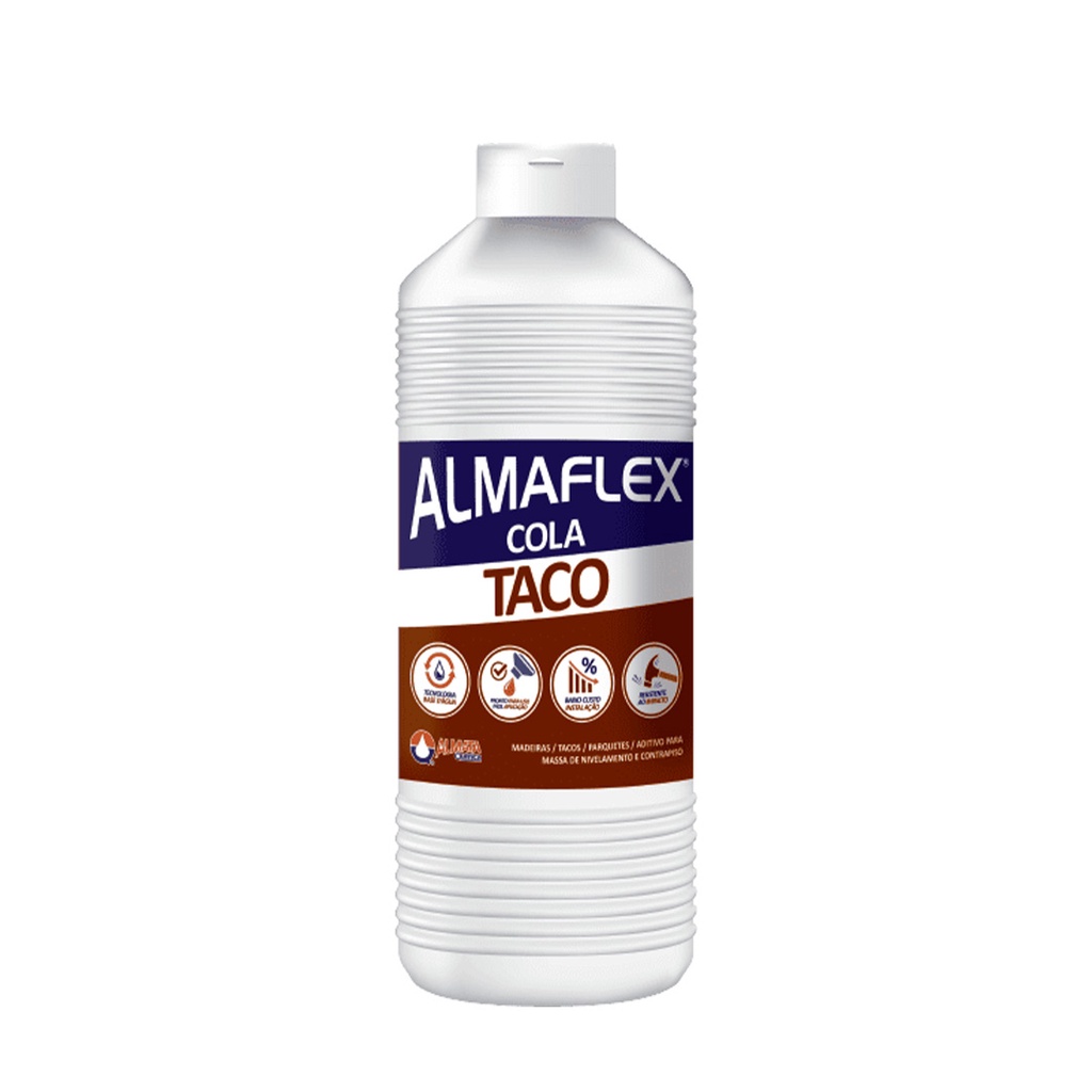 Cola Adesivo PVA para Taco de Madeira a Base d´água Almaflex 1KG