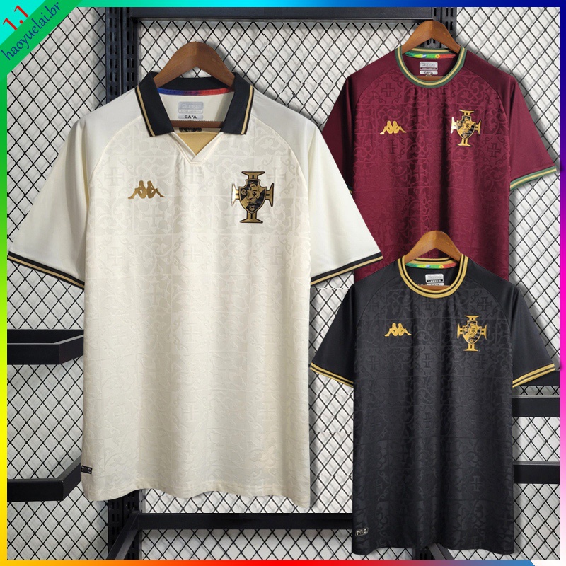 Camisa Vasco 2022 Preto Bege Futebol Equipa Camiseta