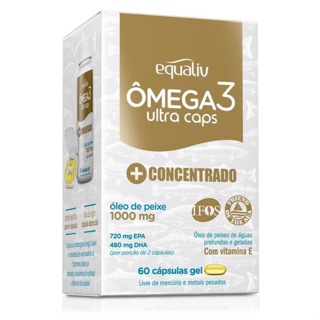 Equaliv Ômega 3 Ultra + Concentrado 1000mg Certificado IFOS C/60 Cápsulas