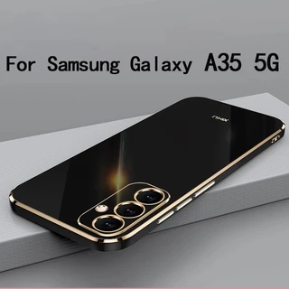 Para Samsung Galaxy A35 A24 A15 M34 M23 M54 4G 5G Capa Macia TPU De Proteção Câmera Antiimpressão Digital