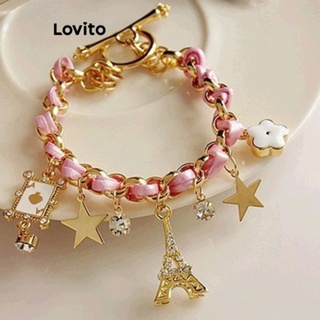 Lovito Pulseira Casual De Metal Liso Para Mulheres LFA11069