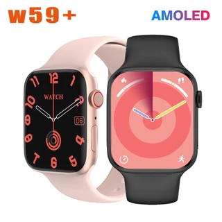 Relógio Smart Watch Amoled W59 + Série 9 Dynamic Island MicroOS 10 ChatGPT Rastreador GPS Bluetooth Chamada iwo W59 PLUS Smartwatch