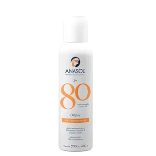 Anasol Protetor Solar SPRAY transparente FPS 80 200ml Aero totalmente transparente com textura leve