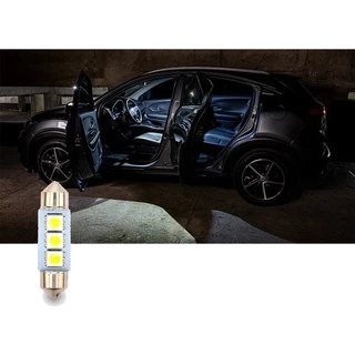 Lâmpada Led Interior Carro Torpedo 3 Leds 5050 36 Mm Tarpon