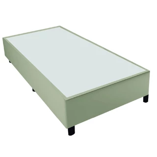 Base Cama Box 79x198x38cm Bege Suede Veludo Prince