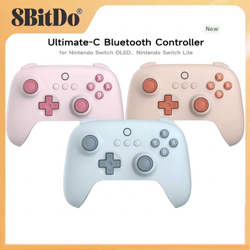 8BitDo Ultimate C Controlador De Jogos Bluetooth Gamepad Com Controle/Vibração De Movimento De 6 Eixos Para Switch NS OLED Lite