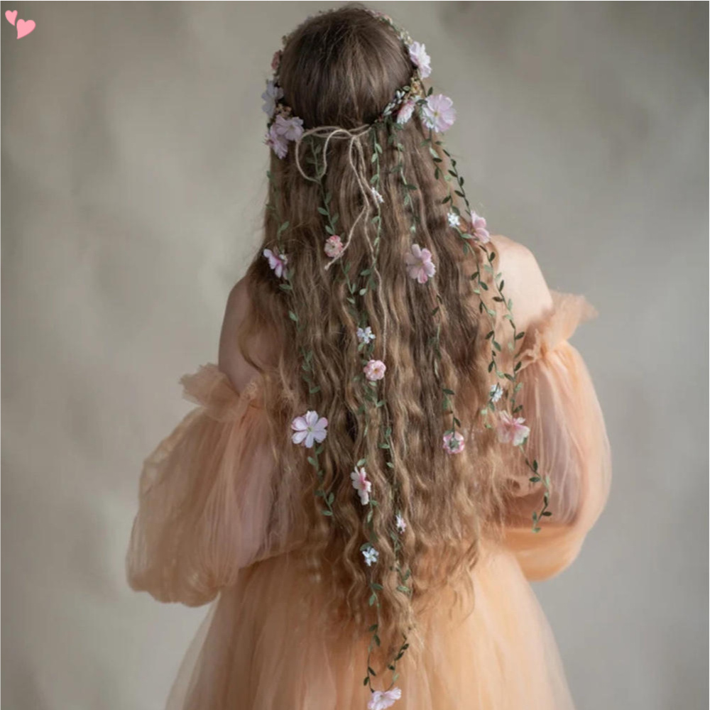 Faixas De Cabeça Da Coroa Floral Rosa Garland