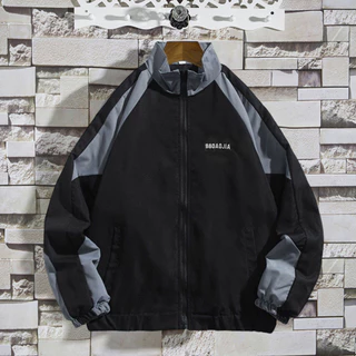 Jaqueta De Inverno Patchwork Cor Manga Longa Lavável À Máquina Com Zíper Sem Desbotamento Mantenha O Fechamento Quente De Beisebol De Outono Unisexo Casual Streetwear Para Uso Diário