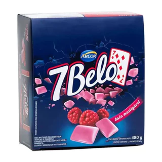 Bala 7 Belo Framboesa Mastigável 12 unidades 40g Arcor