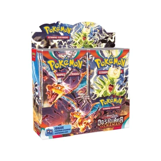 Booster Box Obsidiana em Chamas Pokémon TCG Cartas Oficial COPAG Caixa de Booster Lacrado Carta
