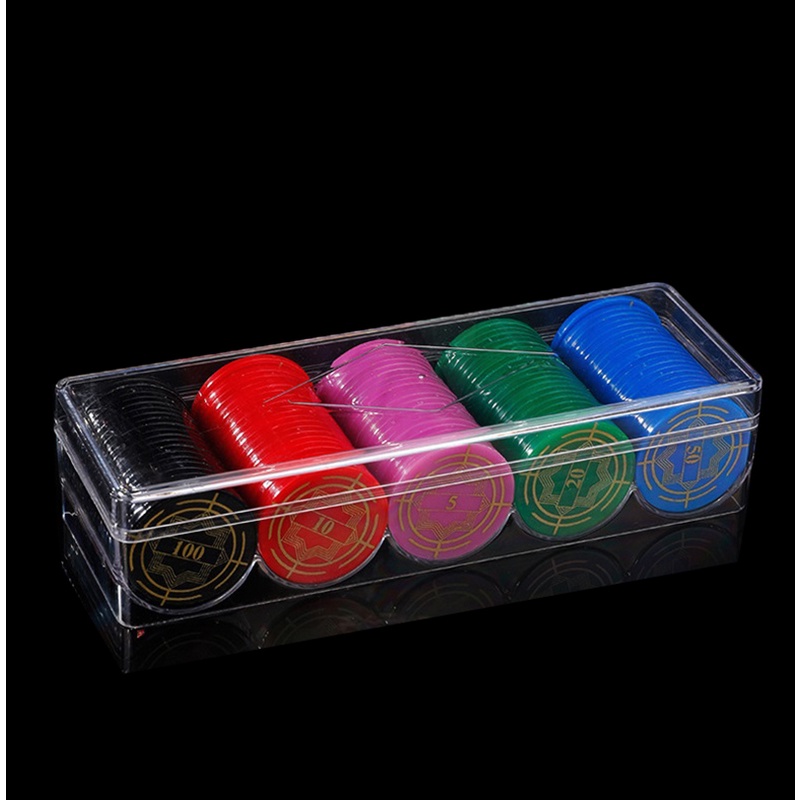 Openwaterd Durable Clear Acrylic Poker Chips Tray 100 Caixa De Fichas Colecionáveis Craft BR