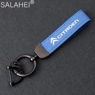 Chaveiro De Couro Camurça 4S Para Citroen C1 C2 C3 C4 C5 C6 C8 C4L DS3 DS4 DS5LS