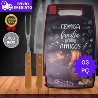 Jogo Churrasco Tramontina Faca Garfo Trinchante Tábua 3Peças - Utensílios  de Cozinha - Cozinha - Casa, Móveis e Decoração