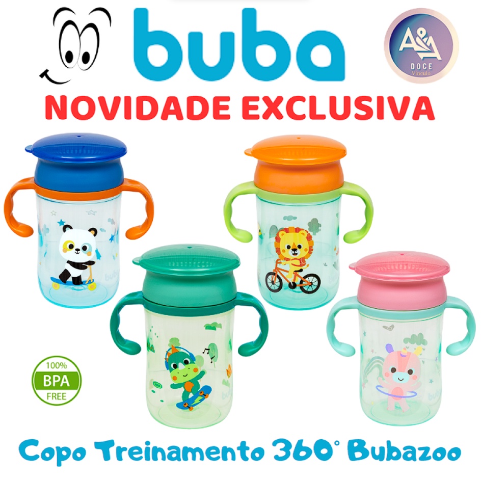 Copo Infantil de Treinamento para bebê 360 Com Alça Removível e Válvula ...