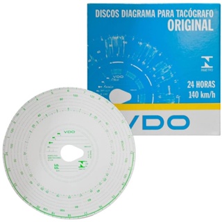 Disco Diagrama Tacógrafo Diário 140 Km 24 H 100 Unidades Vdo