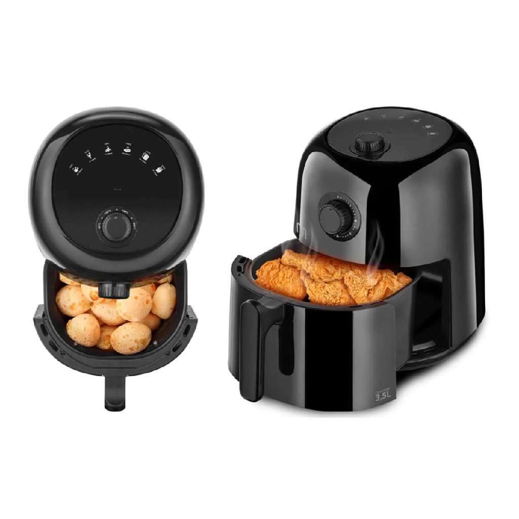 Panela Fritadeira Elétrica Sem Óleo Air Fryer 3,5 Litros Multilaser Alimentos Saudáveis Instantâneos