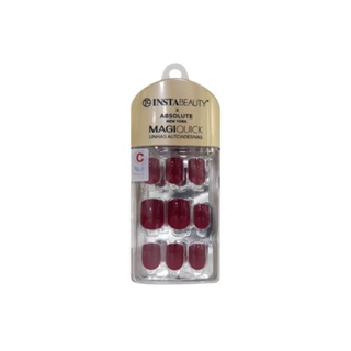 Unha Postiça Absolute Ny Auto Adesiva Reddish Black C