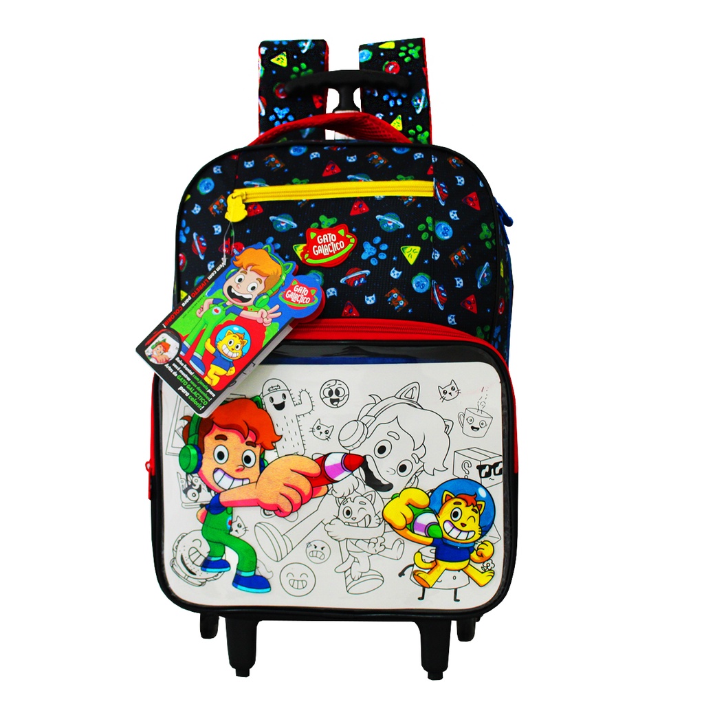 Mochila Infantil Gato Galáctico r Escolar Clio Kids