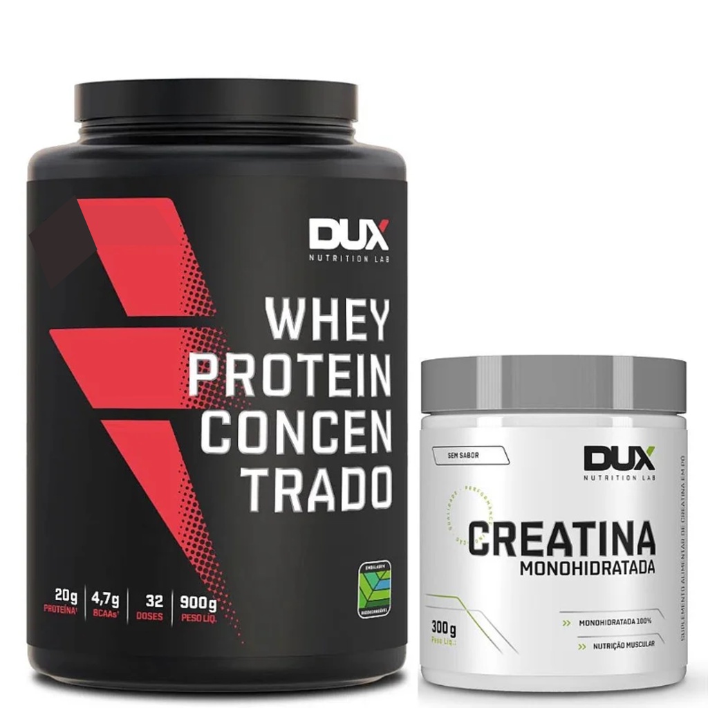 Combo Whey Concentrado 900g + Creatina 300g Monoidratada DUX