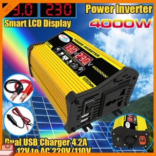 [EDG] 1 Conjunto 4000W Inversor De Energia Portas USB Duplas Display LED DC 12V A AC 220V/110V Adaptador De Para Carro Acessórios