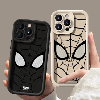 Estojo De Moda Maravilha Frio Marvel Homem-Aranha Silicone Macio Espessado Para IPhone 11 12 13 14 15 Pro Max 7 8 Plus X XS XR Proteção Total Anti-Queda