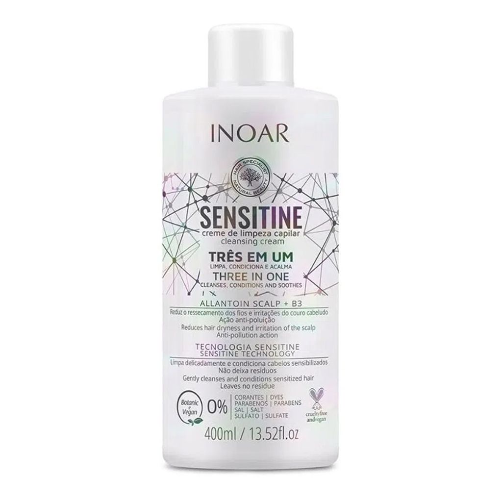 Creme de Limpeza Capilar Inoar Sensitine 400ml | Shopee Brasil