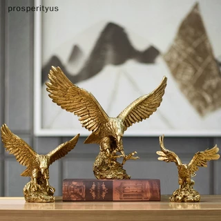 [prosperityus] Resina Estátua De Águia Dourada Coleção De Modelos De Animais De Arte Animal Ornamento Decoração De Casa [BR]