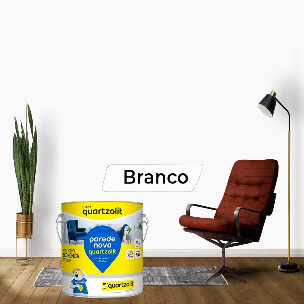 Tinta Latex Acrilica Antimofo Lata Fosco Economica 3,6 L | Parede ...