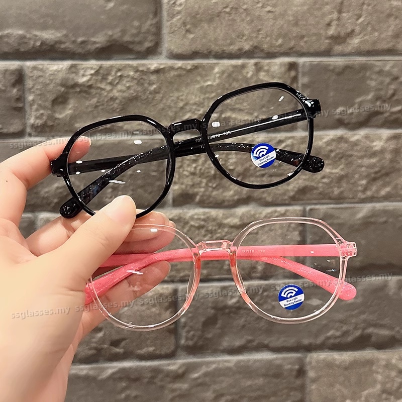 Óculos Para Crianças Anti-Azul Luz Ultra Leve Sílica Gel Suave Radiação Bebês Estudantes Redondos Meninos E Meninas